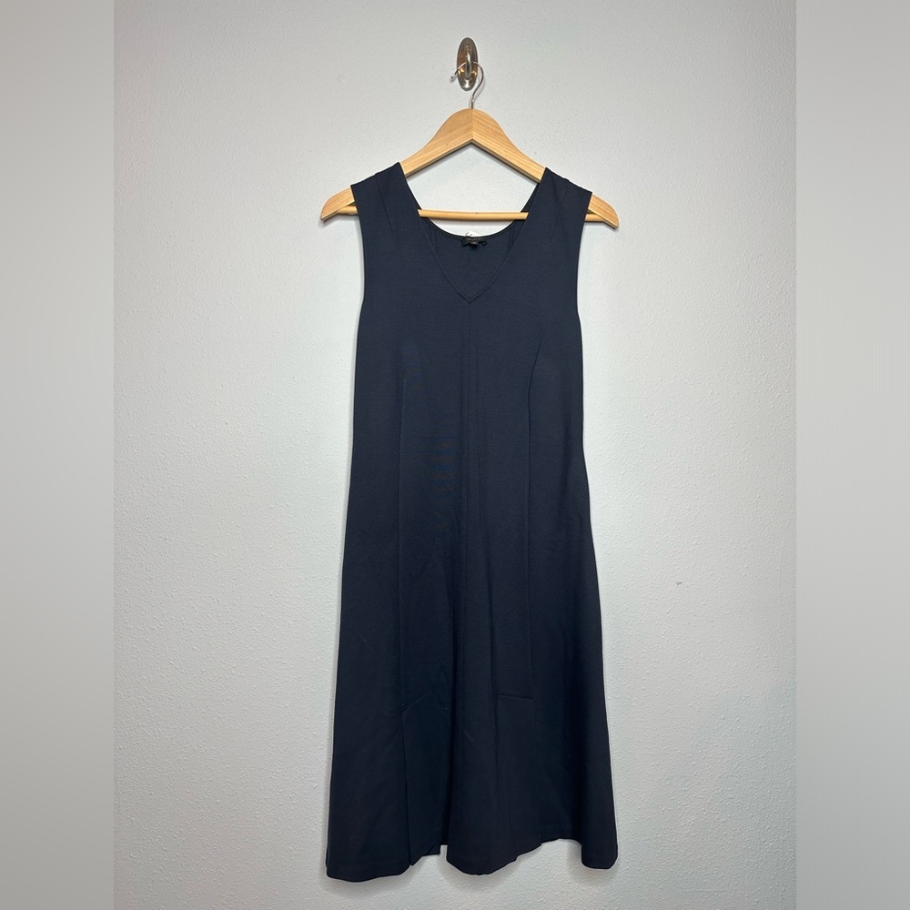 Theory Navy Midi Dress